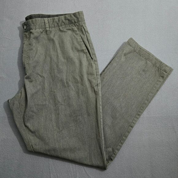 Volcom Vmonty Men 38 Charcoal Heather Gray Straight Skater Urban Chino Pants - Picture 1 of 14